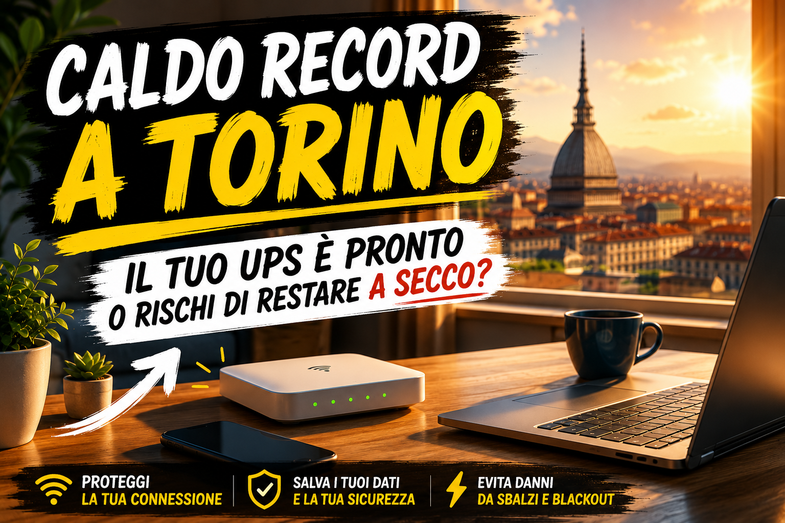 ups caldo blackout torino